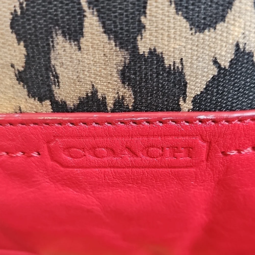 COACH 2013 PARK OCELOT PRINT HOBO (COACH F23266) GUC - Picture 4 of 10